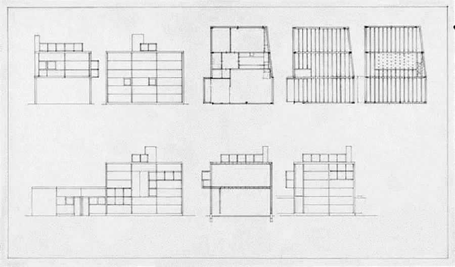 Gerrit Rietveld, Casa del Chofer, planos