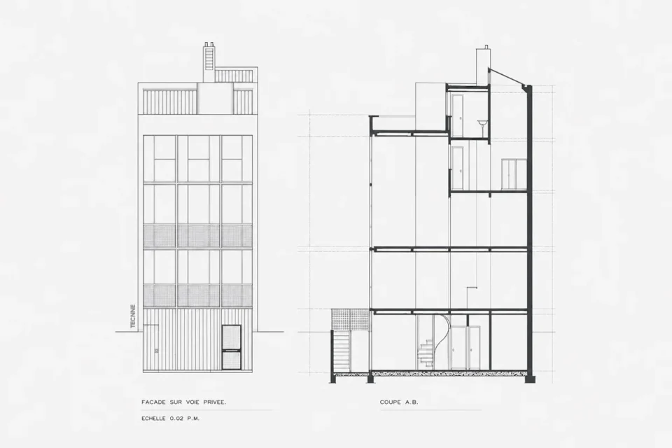 Le Corbusier en Auteuil, Villa Marcel, ©FLC ADAGP