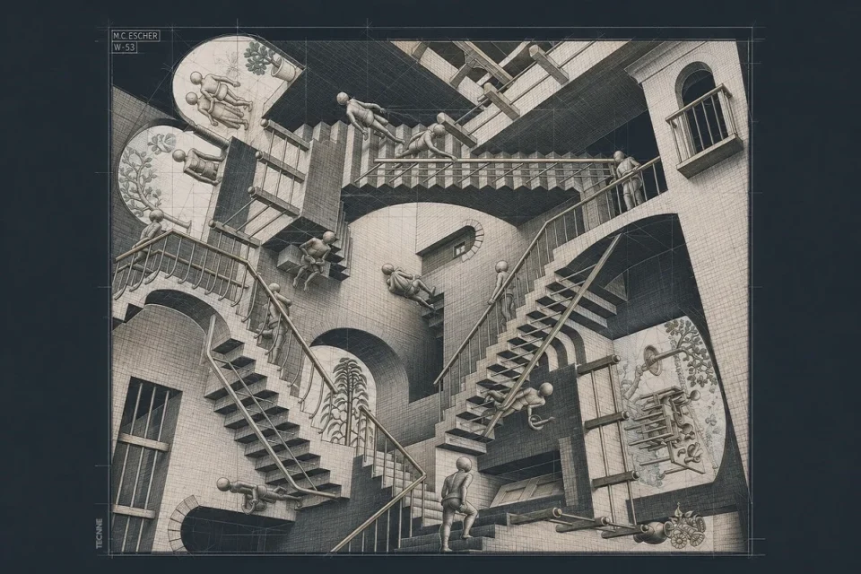 M.C. Escher, La Relatividad