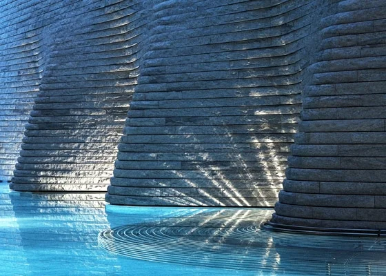 Mario Botta, Wellness centre Tschuggen Bergoase ©Enrico Cano