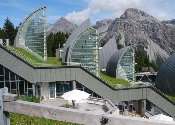 Mario Botta, Wellness centre Tschuggen Bergoase ©Enrico Cano c
