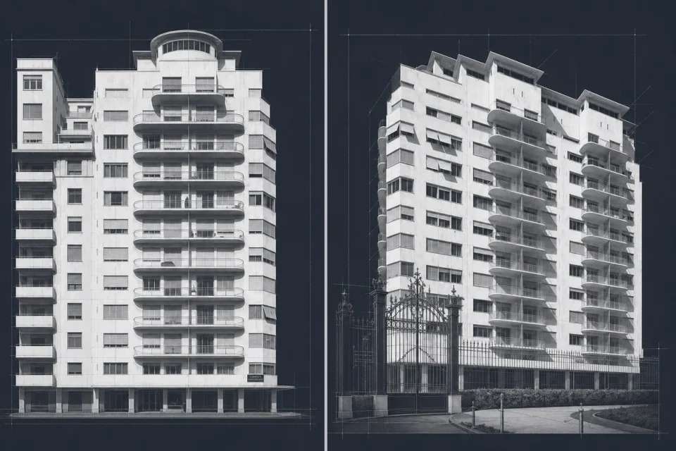 Antonio U. Vilar, Edificio Palermo, Buenos Aires 1935fachadas laterales