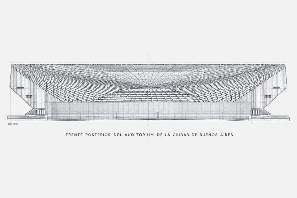Eduardo Catalano, Auditorium Ciudad de Buenos Aires 1947, frente posterior