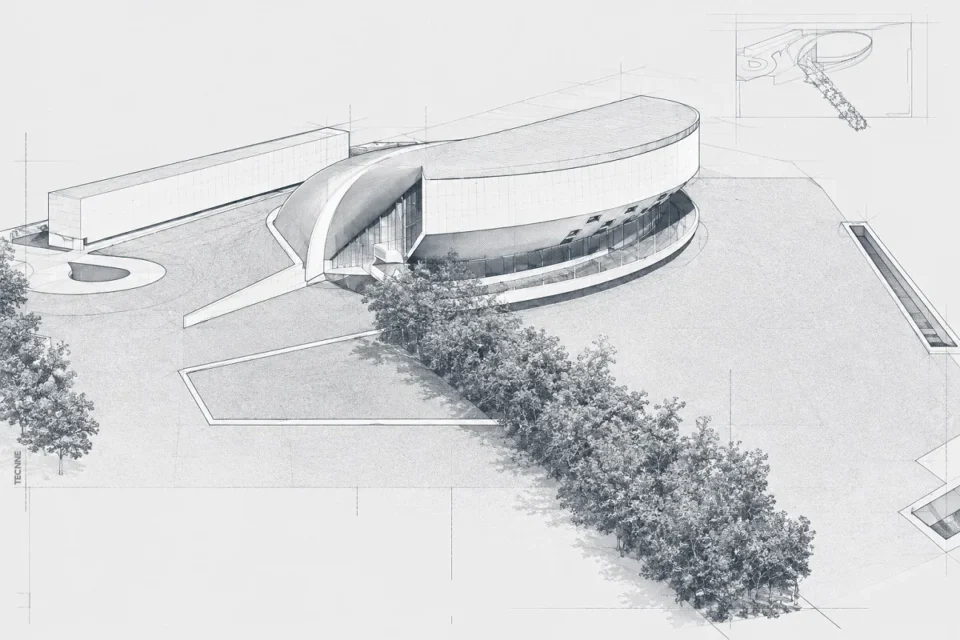 Eduardo Catalano, Auditorium Ciudad de Buenos Aires 1947, perspectiva lateral