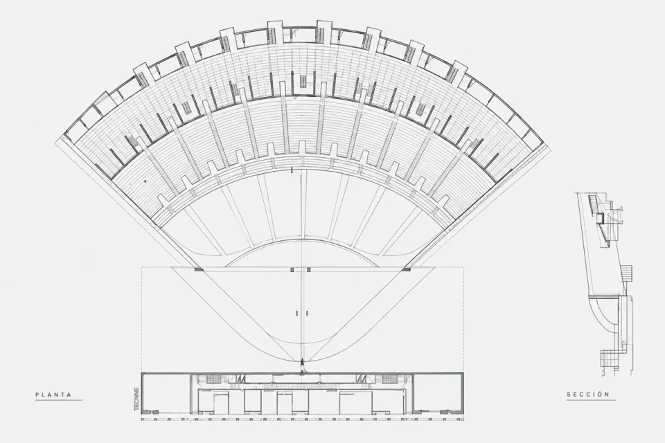 Eduardo Catalano, Auditorium Ciudad de Buenos Aires 1947, planta principal