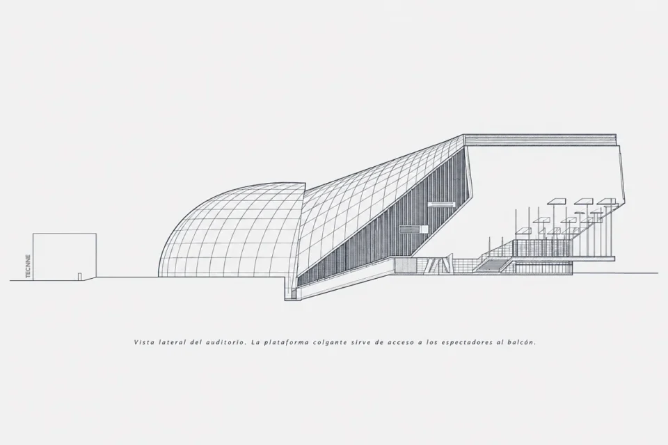 Eduardo Catalano, Auditorium Ciudad de Buenos Aires 1947, vista lateral
