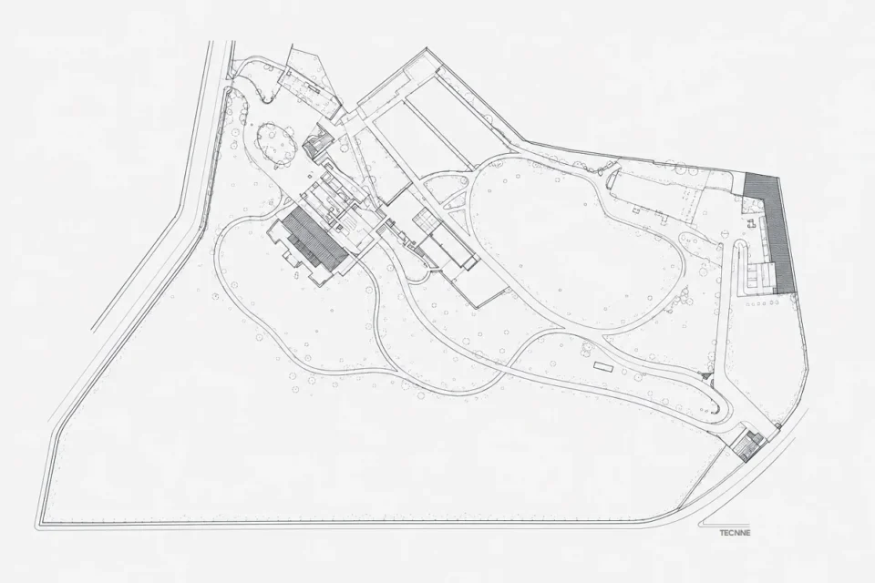 Le Corbusier, Villa Church, plano del sitio