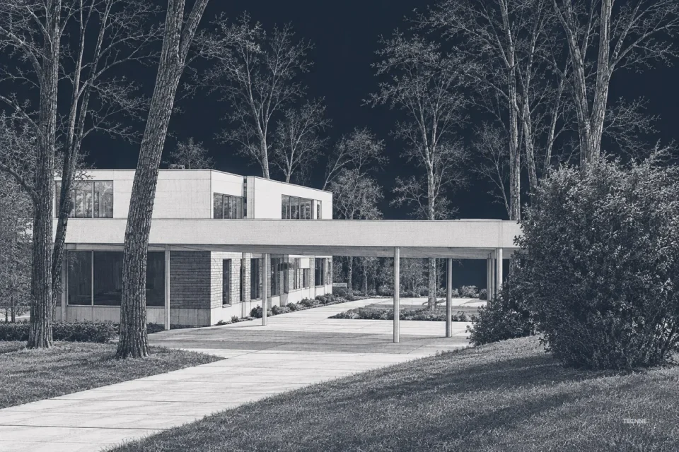 Le Corbusier, Villa Church vista desde atras