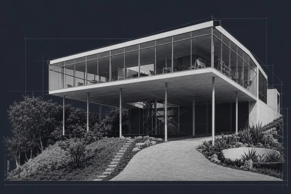 Lina Bo Bardi, Casa de Vidrio vista exterior
