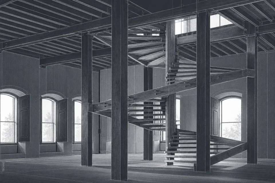 Lina Bo Bardi, Solar do Unhão vista escalera
