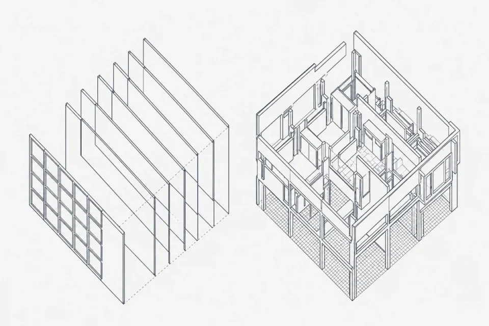 Giuseppe Terragni, Casa del Fascio Como Analisis voluetrico por Peter Eisenamn