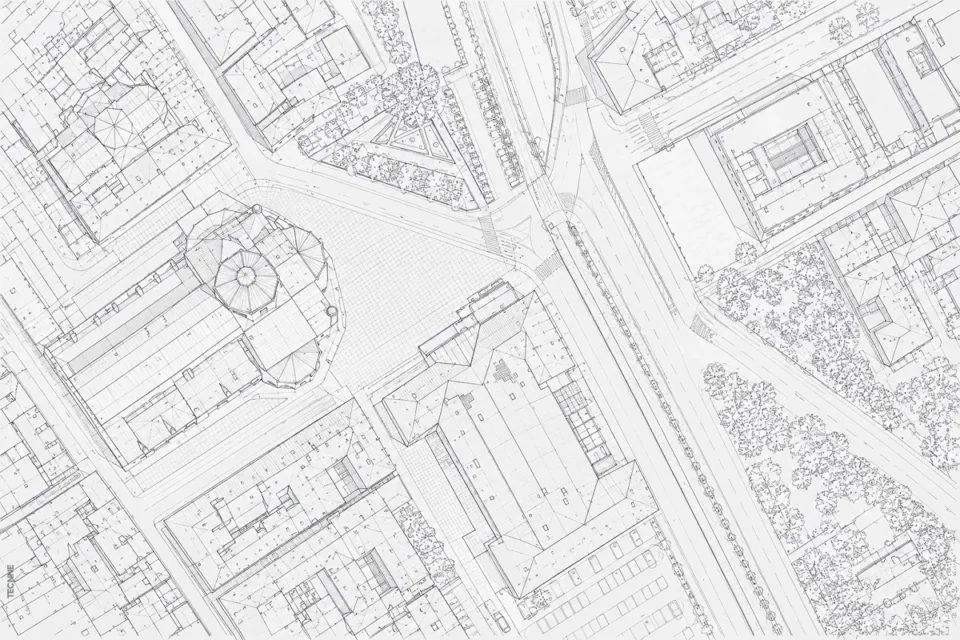 Giuseppe Terragni, Casa del Fascio Como, plano del sitio Como
