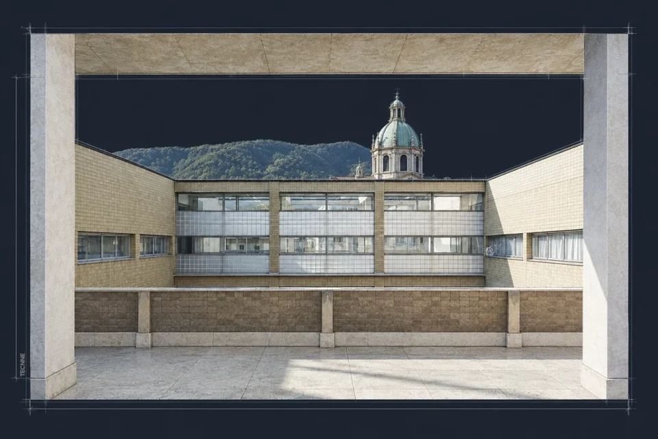 Giuseppe Terragni, Casa del Fascio Como, terraza ©Maurizio Montagna