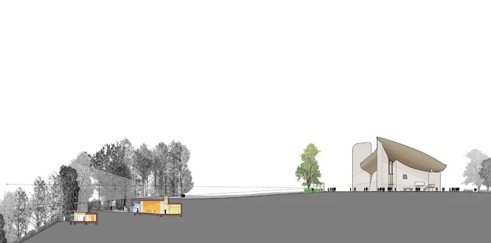 Renzo Piano, Ronchamp Gatehouse and Monastery, tecnne