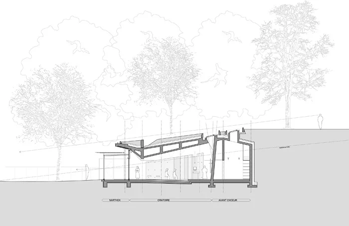 Renzo Piano, Ronchamp Gatehouse and Monastery, tecnne