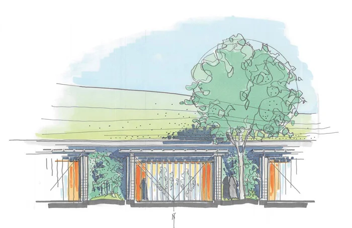 Renzo Piano, Ronchamp Gatehouse and Monastery, tecnne