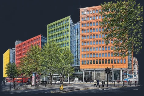 Renzo Piano, Tribunal Central St. Giles ©RPBW vista