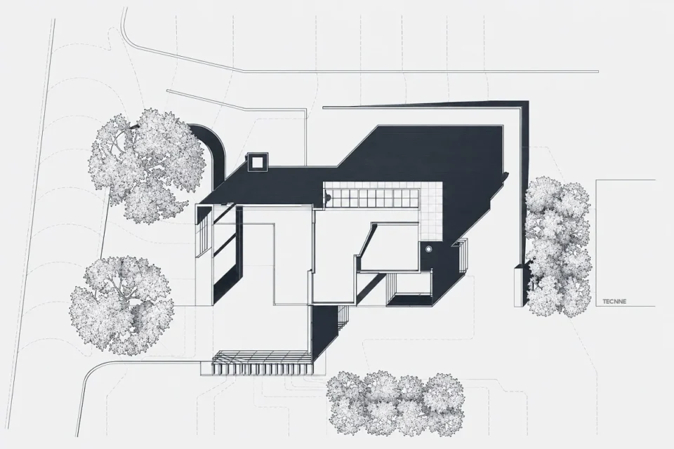 Richard Meier, Giovanitti House, plano del sitio