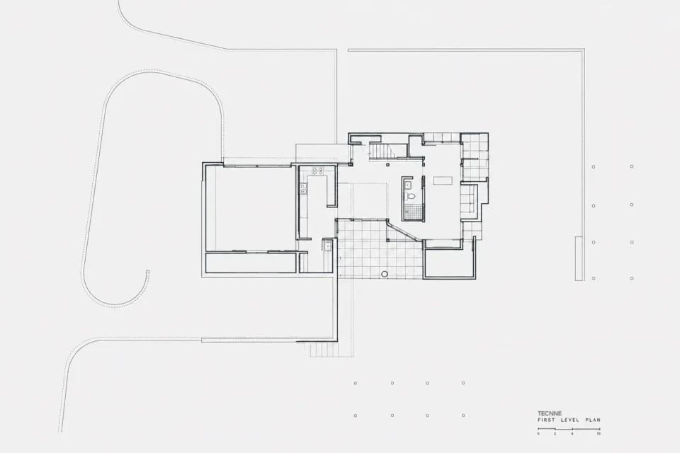 Richard Meier, Giovanitti House, planta baja
