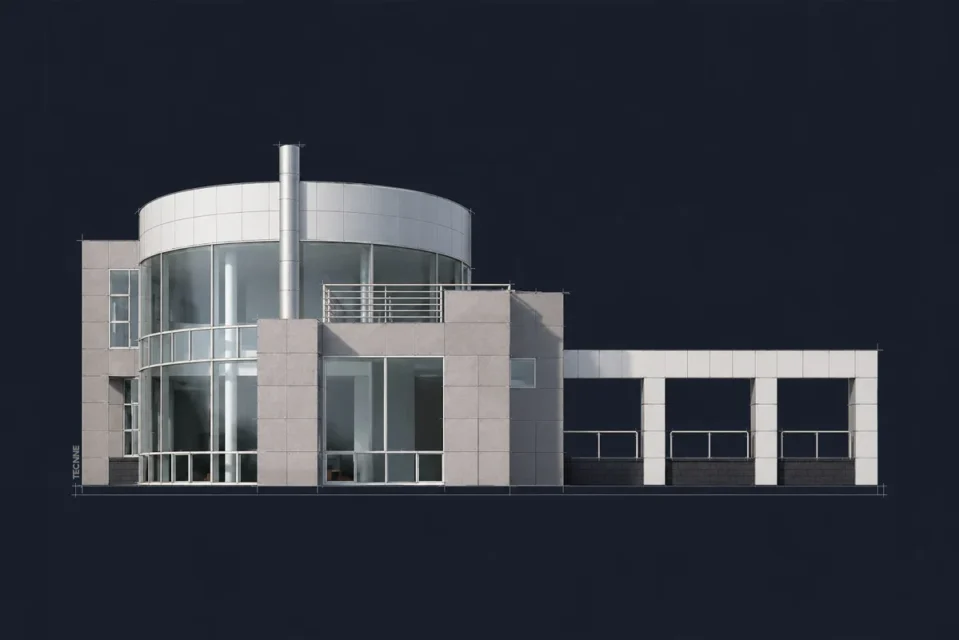 Richard Meier Grotta Residence fachada