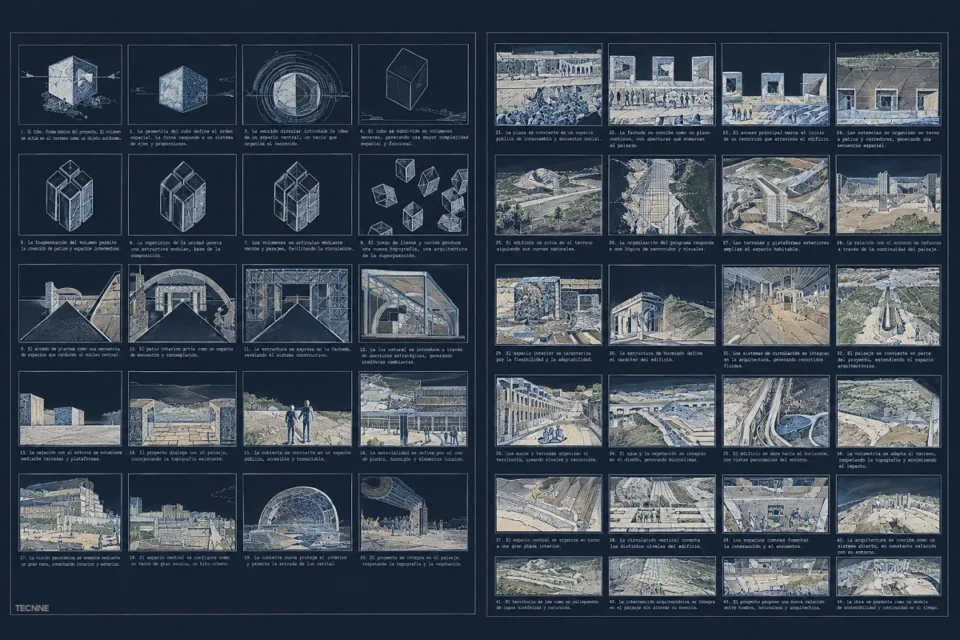 Superstudio, Il Monumento Continuo, Storyboard per un film, 1969 ©Casabella N°358