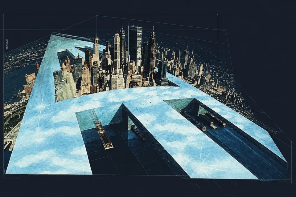Superstudio, Monumento Continuo, New York, 1969 ©Superstudio Toraldo de Francia